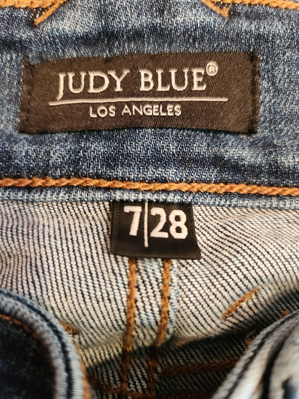 Judy Blue High Waist Double Button Wide Leg Jean Size 7/28 #JB82558MD-CO Stretch
